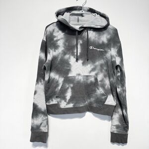 🛍️4 for 20$ / Champion Black and White Tie-Dye Hoodie / XS